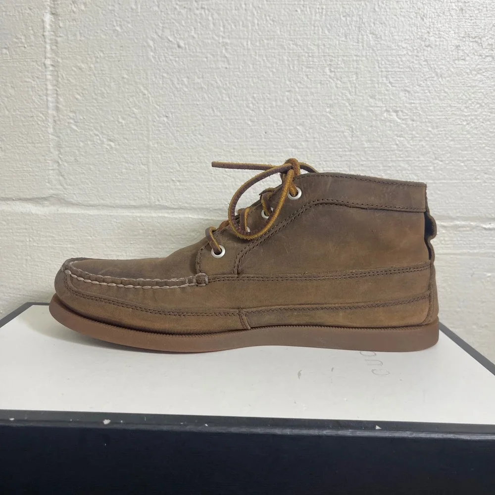 Sperry Top-Sider STS14556‎ Chukka Ankle Boots Brown Leather Lace up Men's 9.5 US